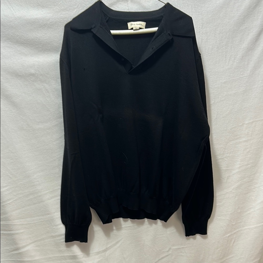 John W. Nordstrom Men's V-Neck Black Sweater